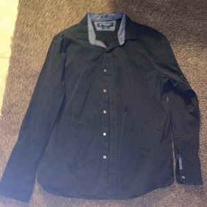 American eagle men’s long sleeve button down heather gray size large